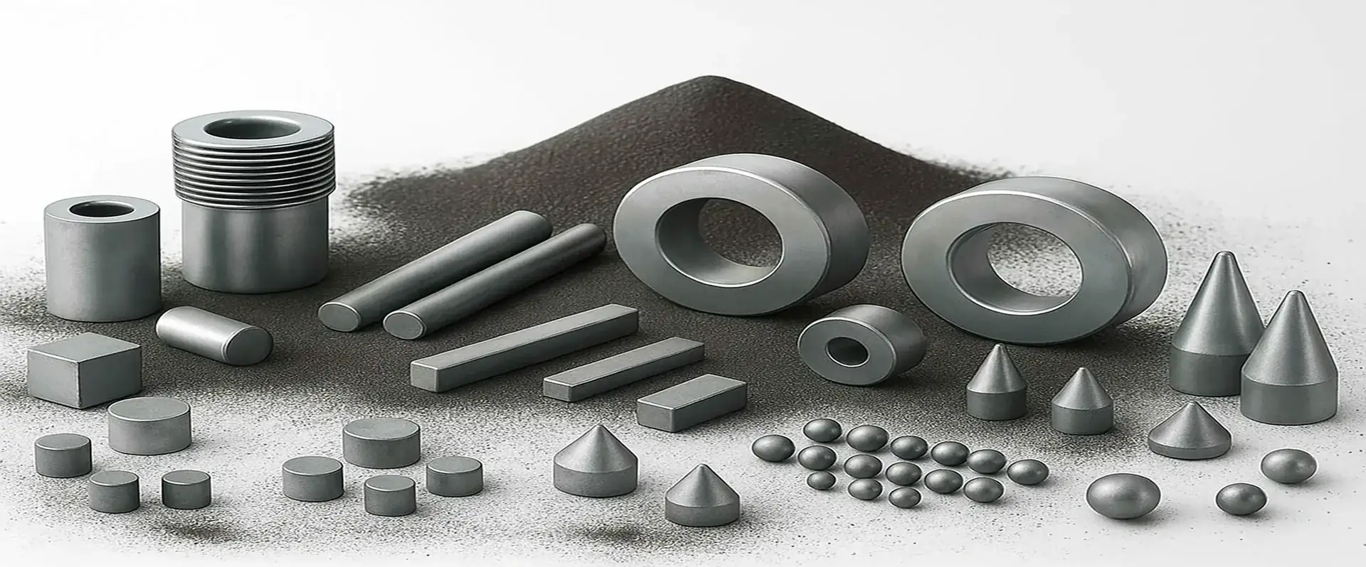 Range of tungsten carbide wear parts and precision components by Sonani Tungsten