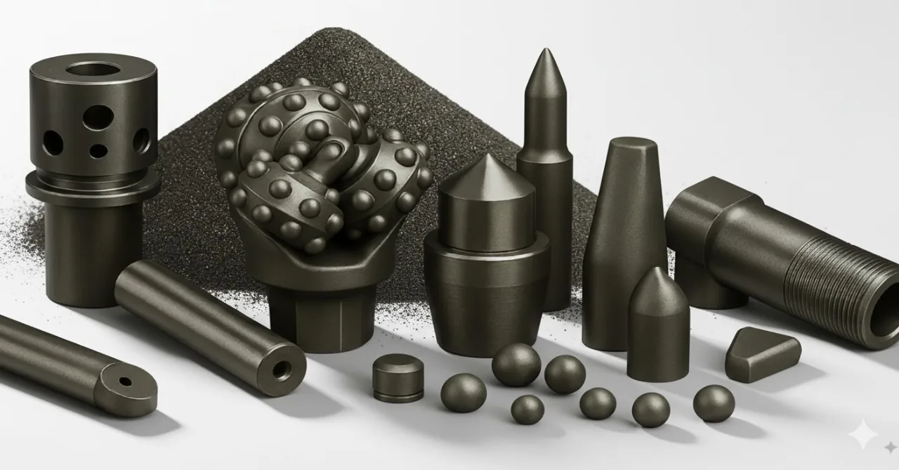 Tungsten carbide components produced through Sonani Tungsten’s powder metallurgy process
